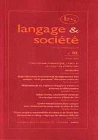 Langage et société, n° 111/mars 2005
