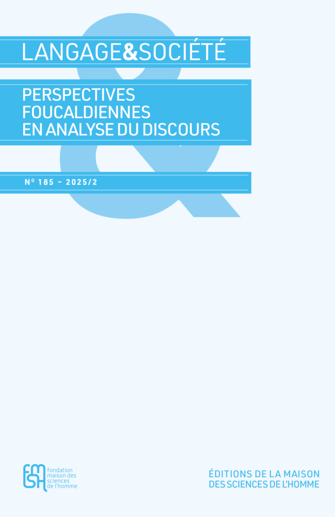 Langage & Société n° 185 – 2025/2