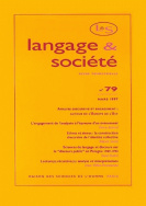 Langage et société, n° 79/mars 1997