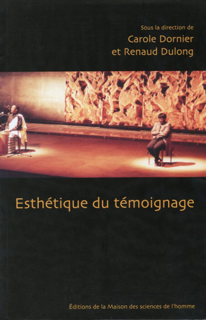 Esthétique du témoignage