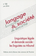 Langage et société, n° 132/juin 2010
