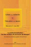 Cahiers de la recherche sur l'éducation et les savoirs, hors-série n°3/juin 2011