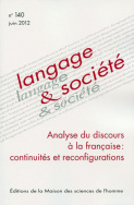 Langage et société, n° 140/juin 2012