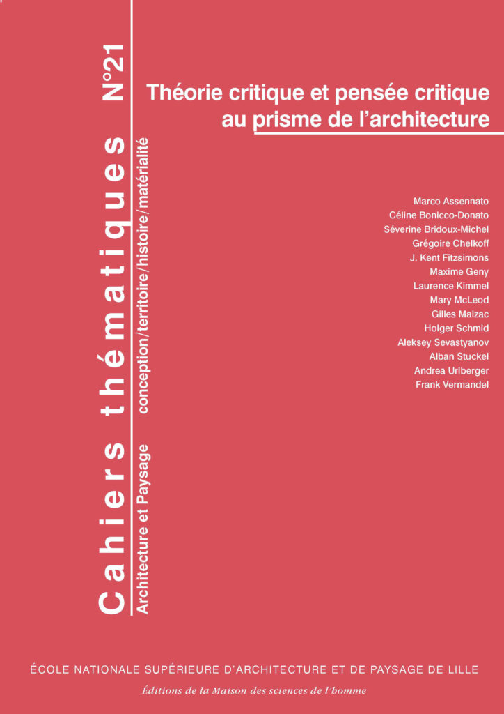 Cahiers thématiques n° 21