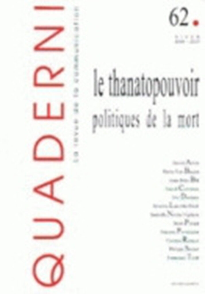 Quaderni, n° 62/hiver 2006-2007